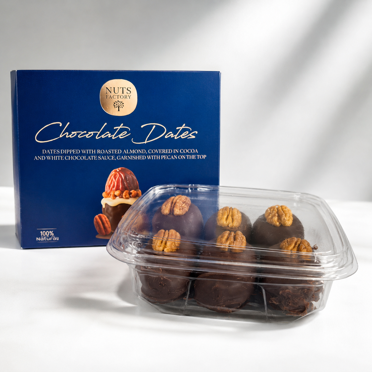 Dark Chocolate Dates - Almonds, Pecans & White Chocolate
