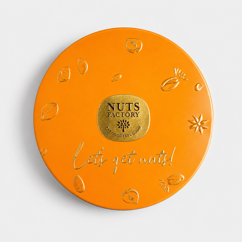 Gourmet Roasted & Flavored Nuts Gift Tin Orange Edition