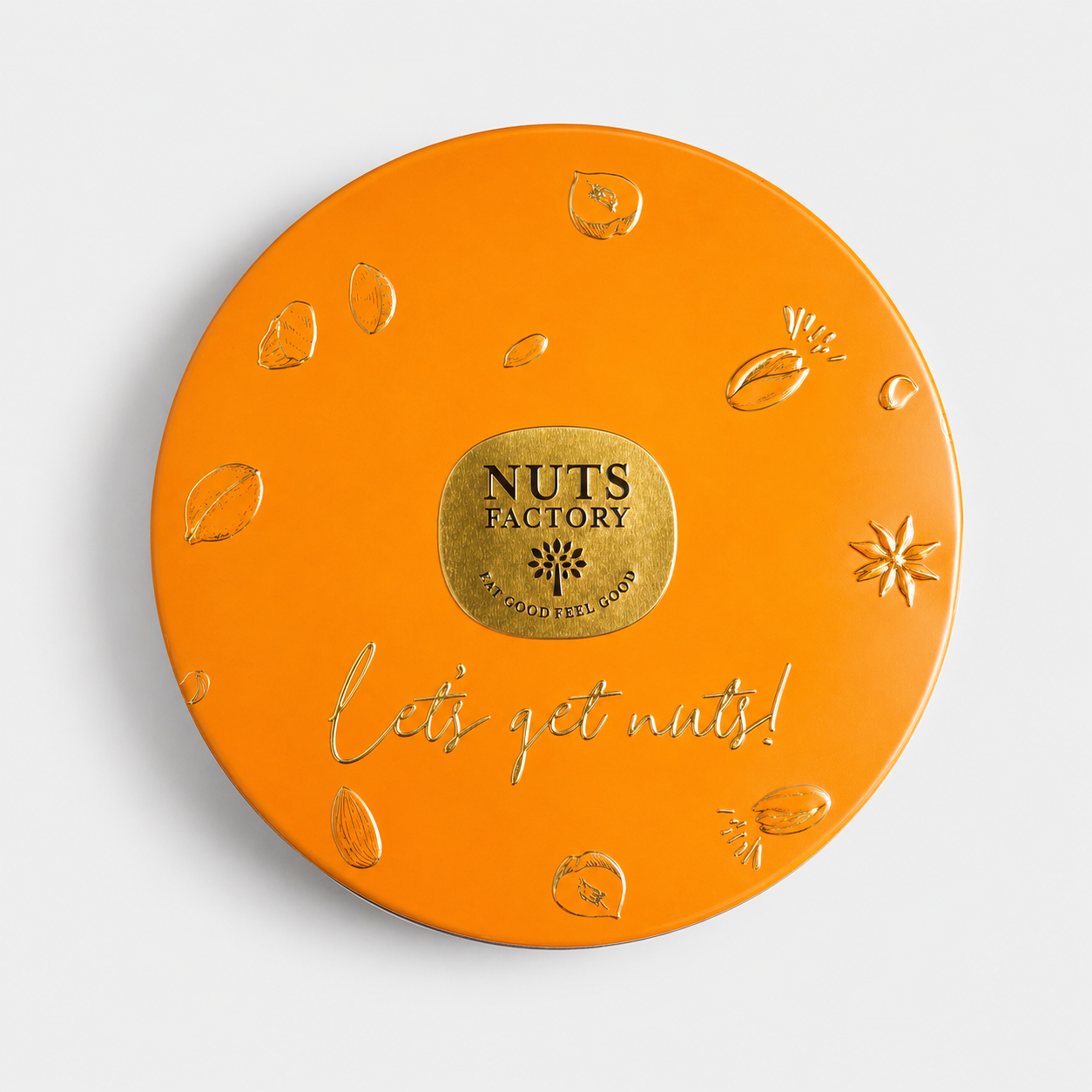 Gourmet Roasted & Flavored Nuts Gift Tin Orange Edition