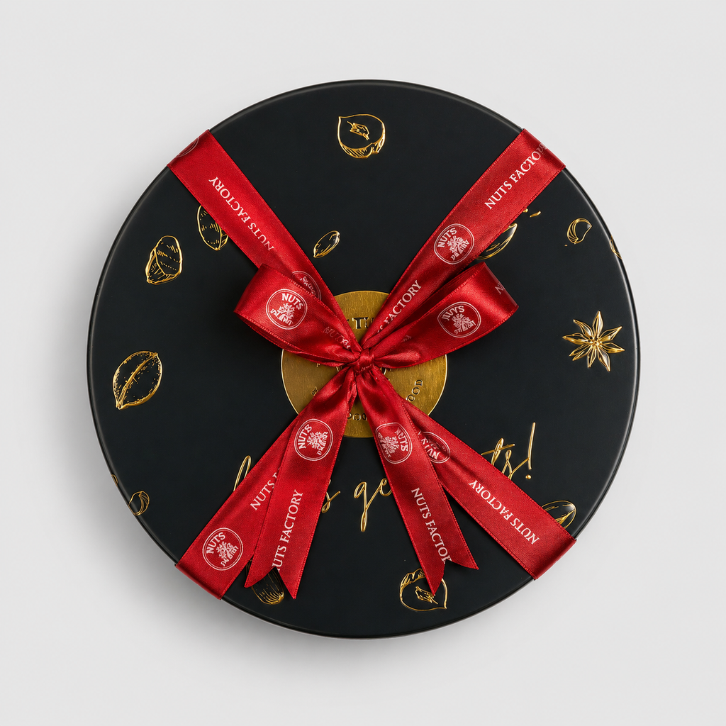 Gourmet Candied & Flavored Nuts Gift Tin Black Edition