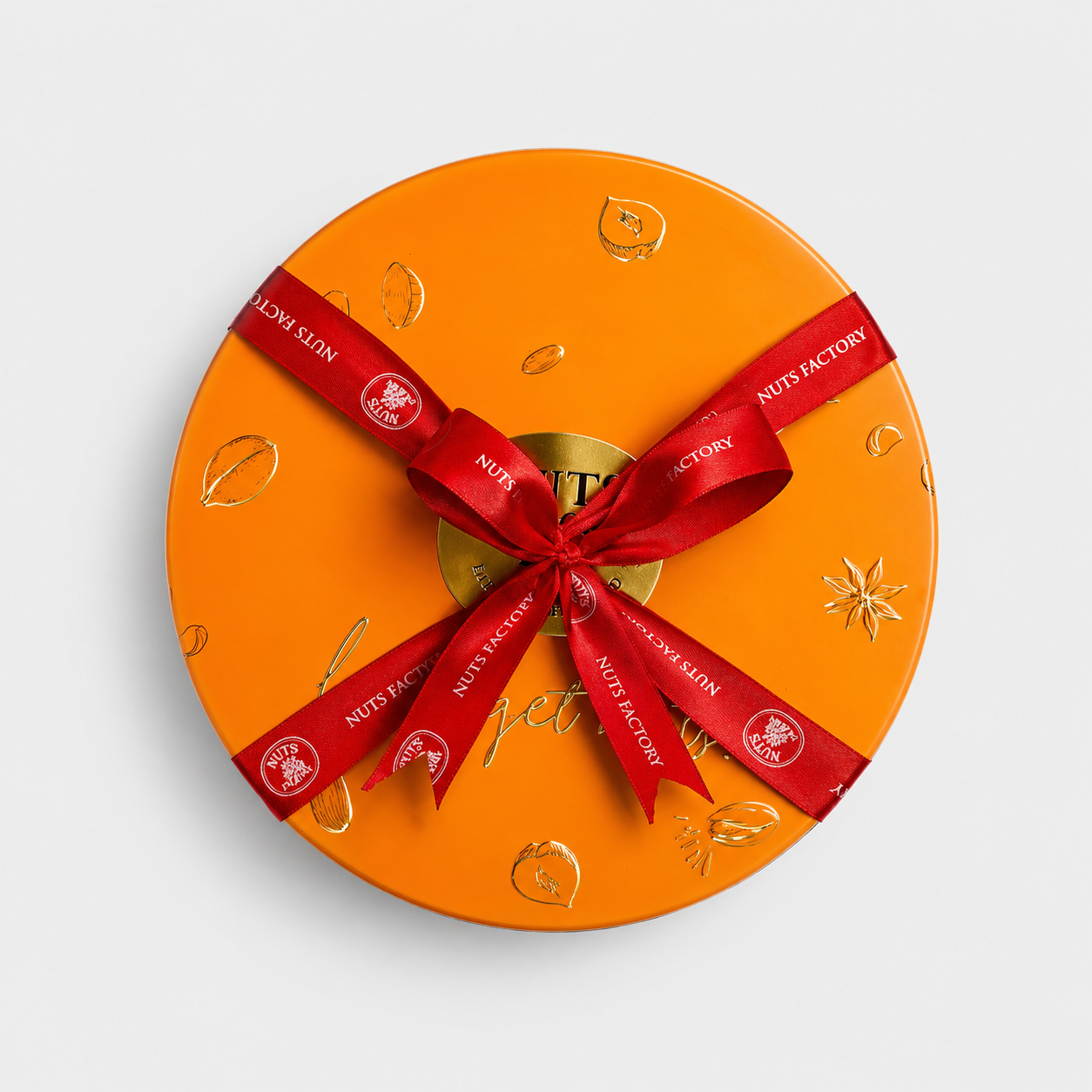 Gourmet Chocolate Covered Nuts Gift Tin Orange Edition