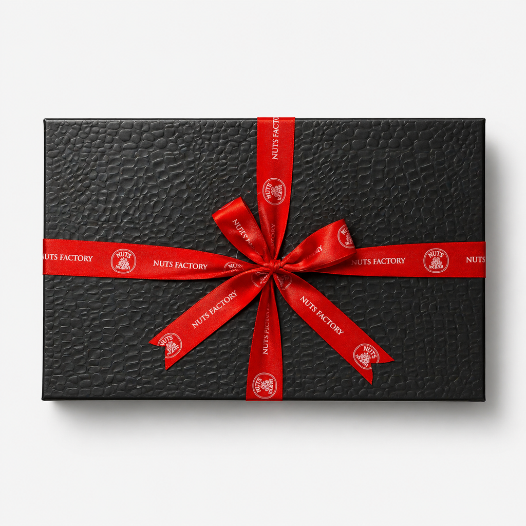 Luxury Roasted & Flavored Nuts Gift Box - 8 Selections Black Edition