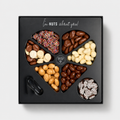 Premium Chocolate Covered Nuts Heart Gift Tray Black Edition