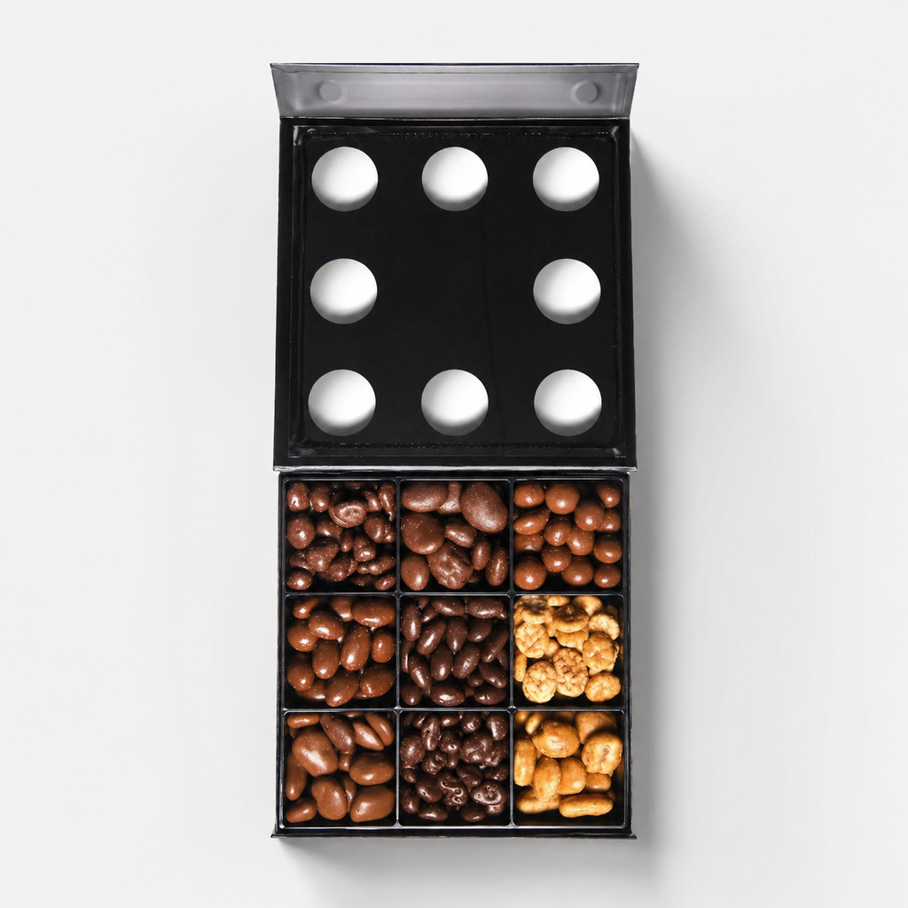 Premium Chocolate Covered Nuts Gift Box - 9 Assorted Flavors