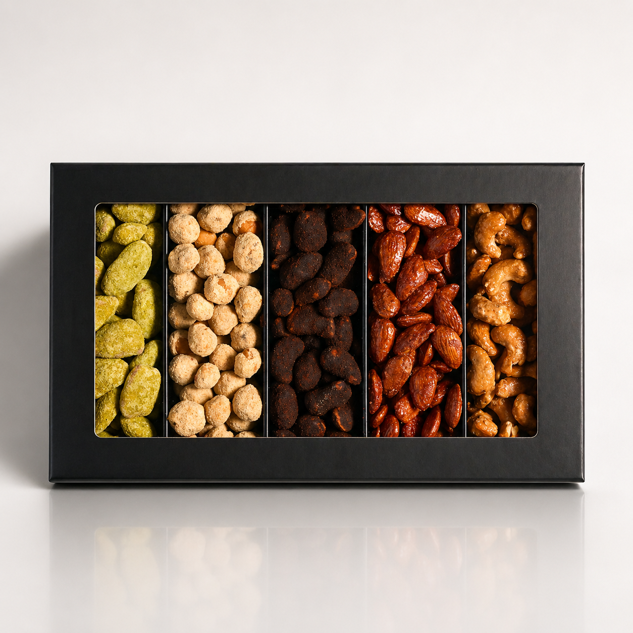 Premium Candied & Flavored Nuts Gift Box - 5 Assorted Flavors