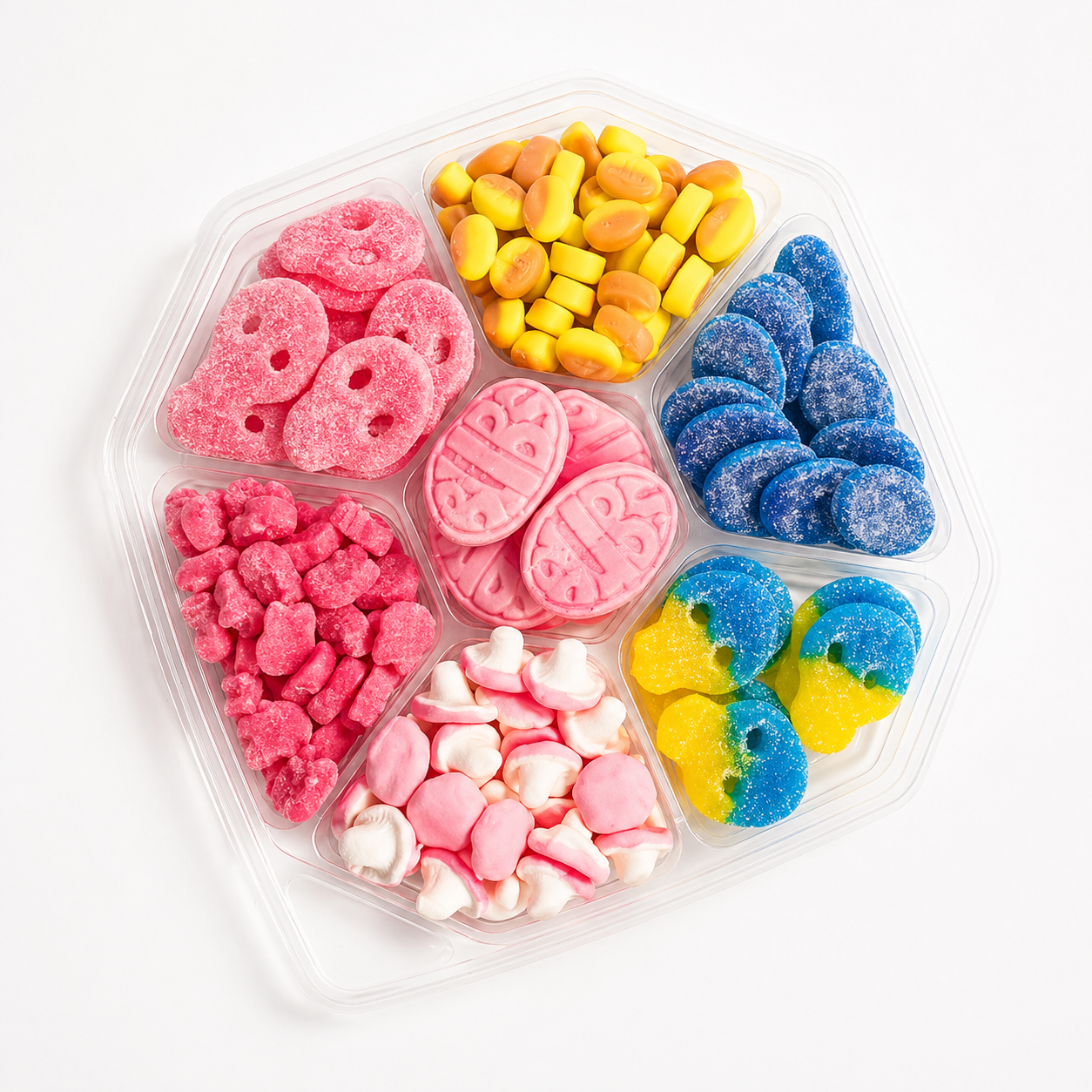Premium Swedish Gummies Gift Box - 7-Section Variety Platter
