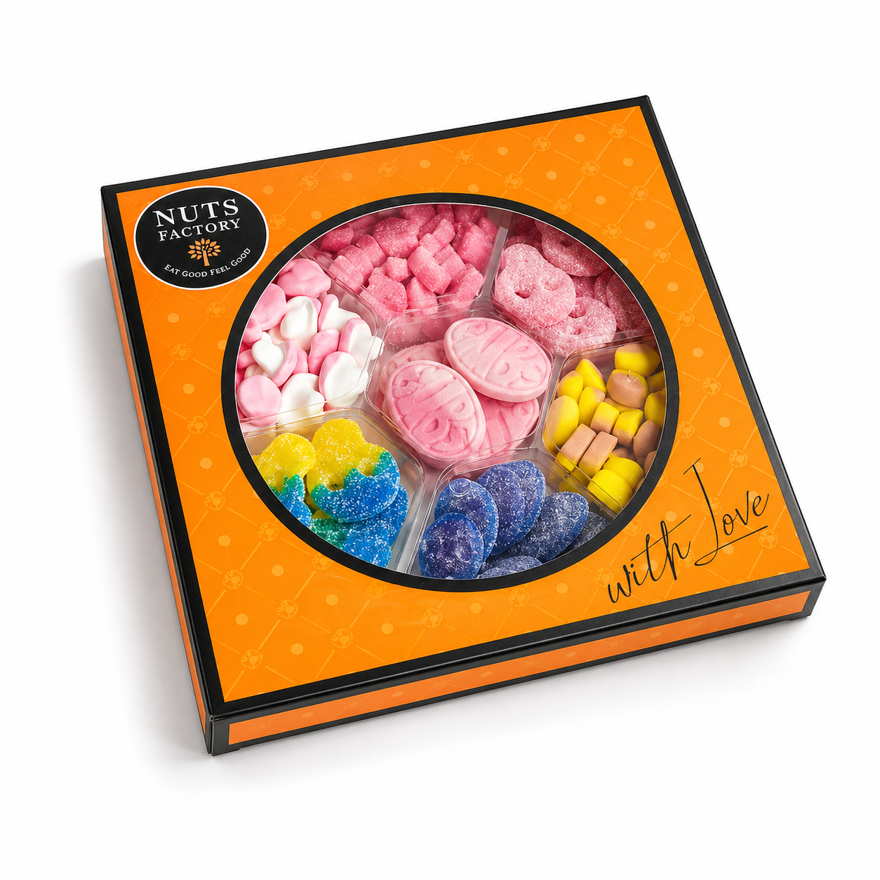 Premium Swedish Gummies Gift Box - 7-Section Variety Platter