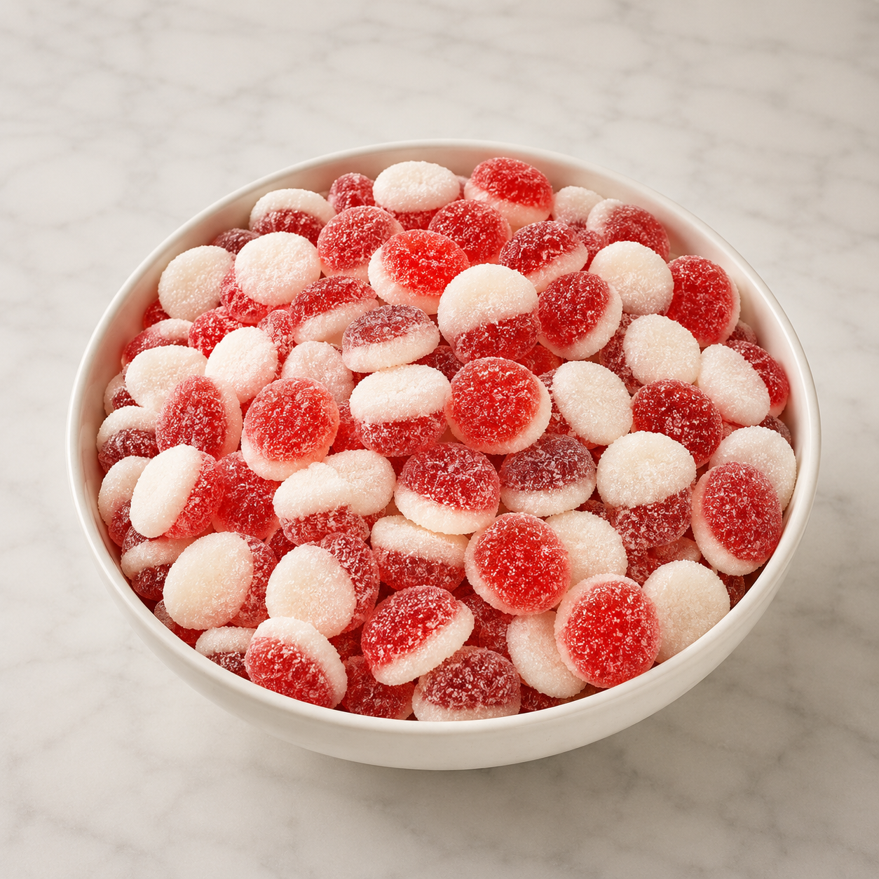 Red & White Sour Raspberry Drops